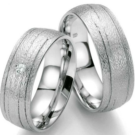 Silber Ringe mit fein strukturierter Oberfläche