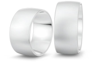 10 mm breites Ringpaar aus Silber