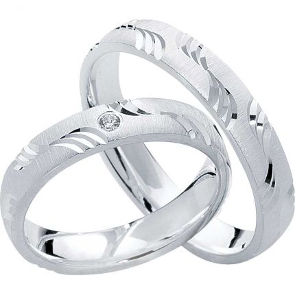 Ungewöhliche Ringe aus Silber mit ornament Fugen und wahlweise Zirkonia